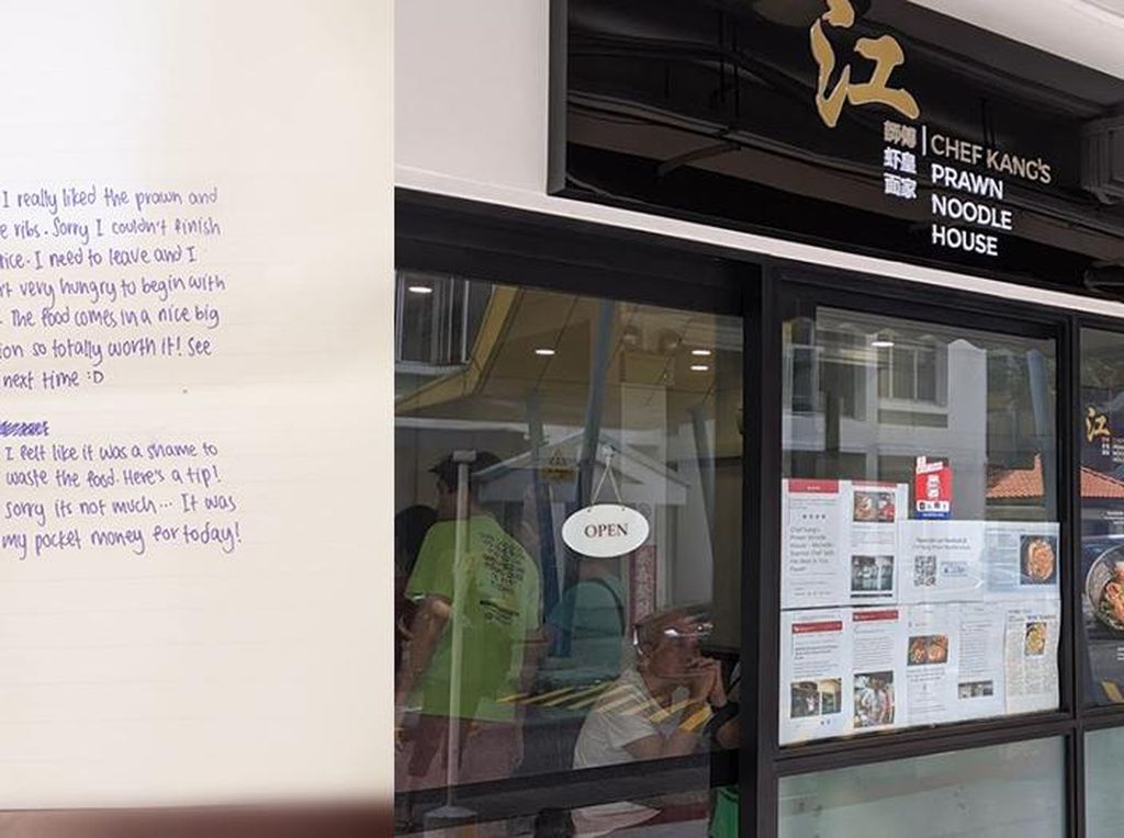 Tak Habiskan Pesanannya, Pelajar Ini Tulis Surat Menyentuh untuk Restoran Tak Habiskan Pesanannya, Pelajar Ini Tulis Surat Menyentuh untuk Restoran