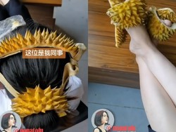 Kelewat Kreatif! Kulit Durian Dijadikan Bandana hingga Sandal