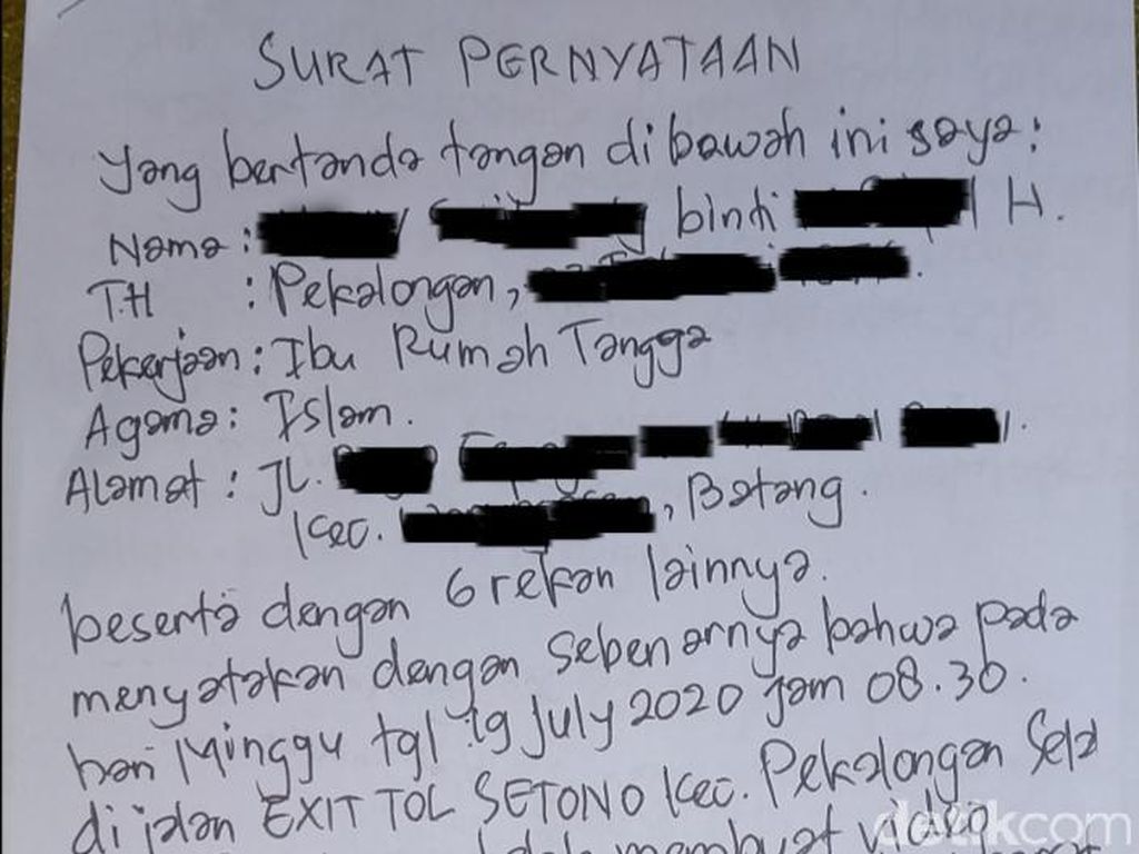 Ini Dia Surat Permintaan Maaf Emak-emak Joget TikTok di Exit Tol