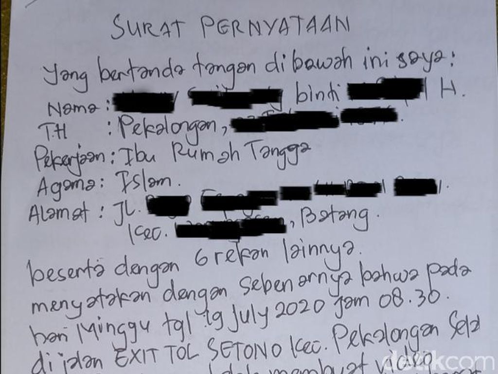 Ini Dia Surat Permintaan Maaf Emak-emak Joget TikTok di Exit Tol Ini Dia Surat Permintaan Maaf Emak-emak Joget TikTok di Exit Tol