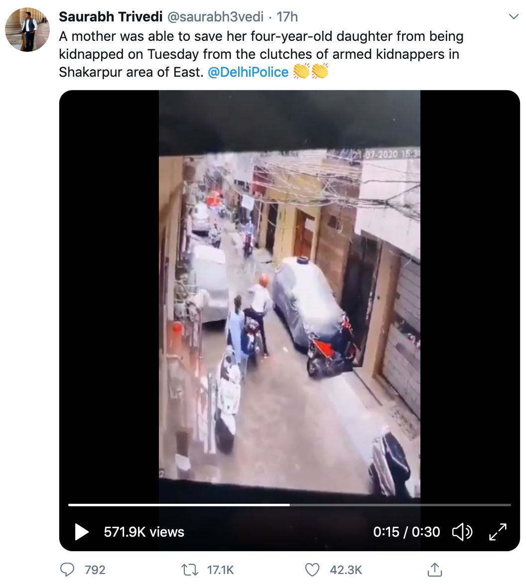 Viral ibu selamatkan anak dari penculik