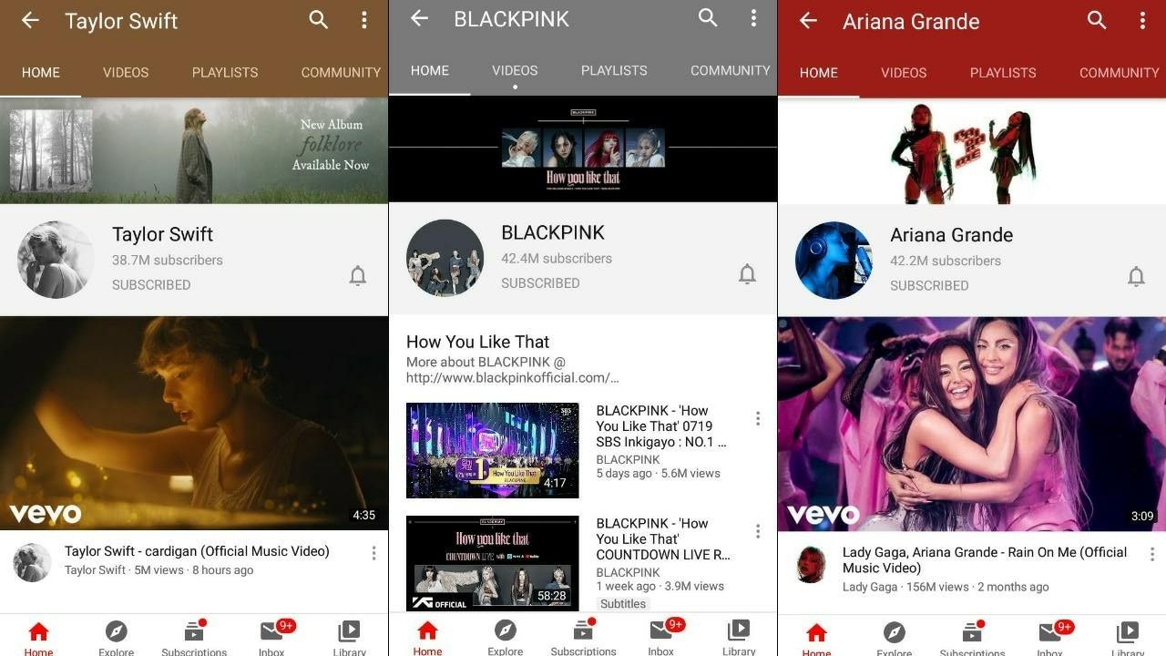 BLACKPINK, Ariana Grande, Taylor Swift