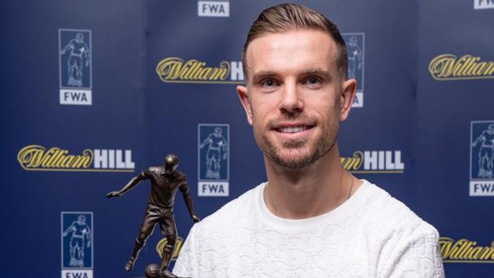 Jordan Henderson, kapten Liverpool, meraih gelar pemain Premier League 2019/2020 versi Wartawan Inggris (FWA).