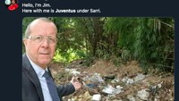 Sarri dianggap sudah membawa Juventus jadi reruntuhan. (Foto: internet/Twitter)