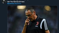 Permintaan agar Sarri dipecat pun kembali muncul. (Foto: internet/Twitter)