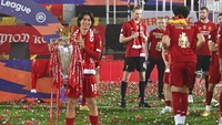 Sebelumnya, Takumi Minamino juga menangi Liga Inggris bersama Liverpool pada 2019/2020 (AP)