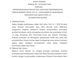 Klaten Zona Merah COVID-19, Bupati Terbitkan SE Pelaksanaan Ibadah Idul Adha