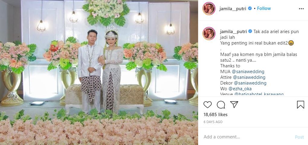 Putri Jamila menikah