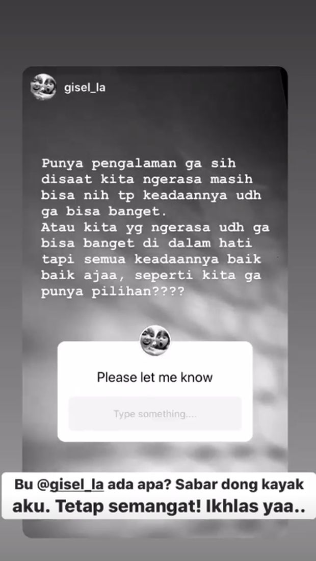 Gisel Anastasia Galau, Jessica Iskandar Beri Dukungan