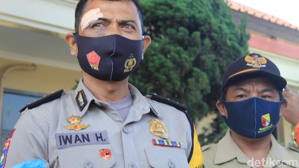 polisi di kabupaten Bandung dikeroyok