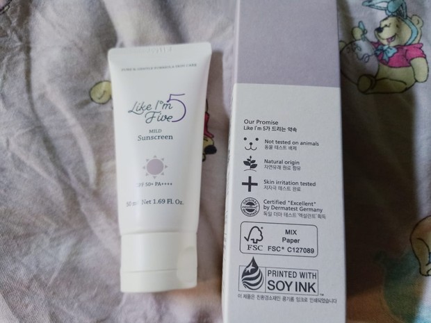 Review Like I'm 5 Mild Sunscreen, kandungan