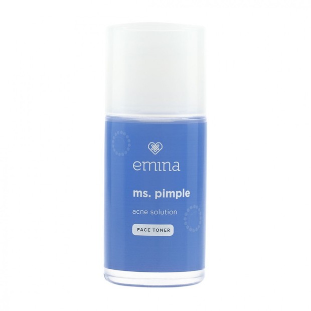 Emina Ms. Pimple Acne Solution/sumber: www.eminacosmetics.com/ Koleksi foto produk toner dari Emina yang mampu mencerahkan dan menyegarkan kulit wajah.