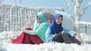 Foto: Serius, Ada Salju di Lamongan