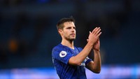 Paling akhir, ada bek kanan sekaligus kaptennnya Chelsea, Cesar Azpilicueta. Dia melakukan 86 tekel (Getty Images)
