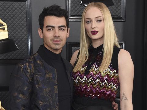 FILE - Joe Jonas, left, and Sophie Turner attend the World Premiere of 