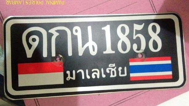 Remaja di Lampung DItilang Karena Pakai Pelat Motor Huruf Thailand