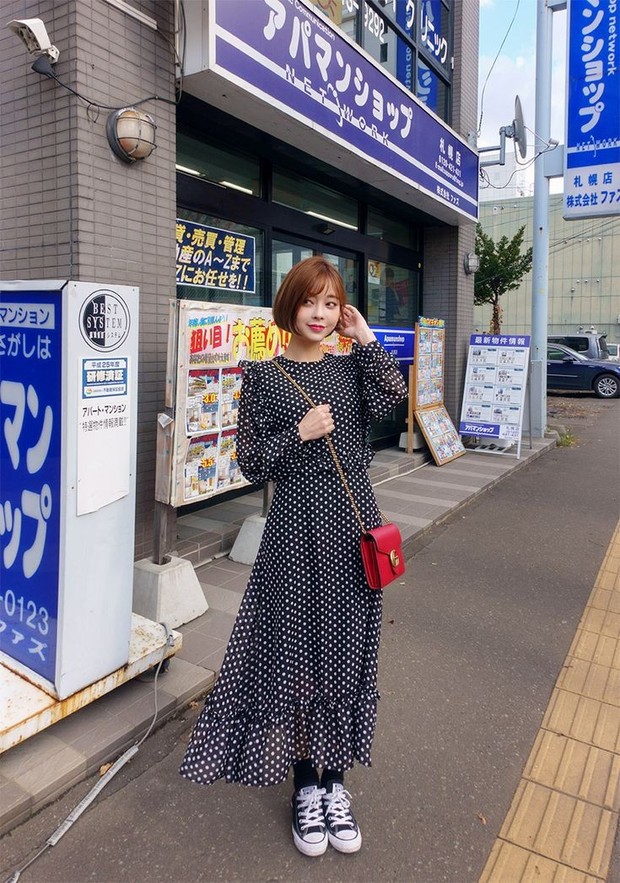 Longdress/Pinterest.com Motif polka yang cute