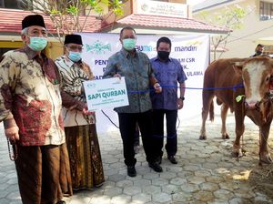 Bank Mandiri Salurkan Kurban 20 Ekor Sapi ke LAZISNU
