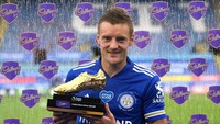 Jamie Vardy menempati peringkat ketujuh. Pemain Leicester City ini adalah top skor Liga Inggris musim lalu dengan 23 gol (Getty Images/Michael Regan)