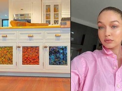 Pamer Interior Rumah, Lemari Dapur Gigi Hadid Dihiasi Pasta Warna-warni