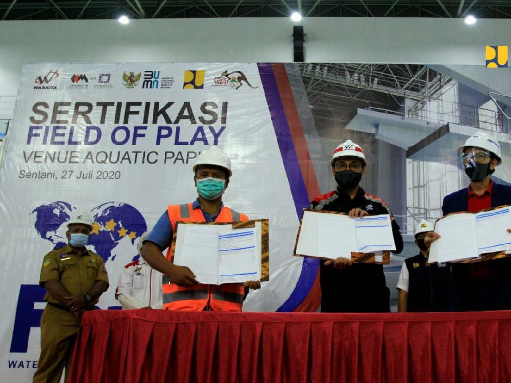 Selesai Dibangun, Venue Akuatik PON XX Papua Telah Disertifikasi FINA Selesai Dibangun, Venue Akuatik PON XX Papua Telah Disertifikasi FINA