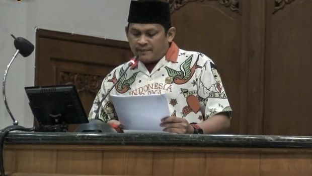 Tangkapan layar saluran resmi DPRD KOta Solo saat Rapat Paripurna digelar, 29 Juli 2020. (Dok. Rosyid)
