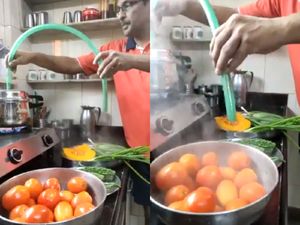 Takut Virus Corona, Pria Ini Bersihkan Sayuran dengan Uap Panci Presto Takut Virus Corona, Pria Ini Bersihkan Sayuran dengan Uap Panci Presto