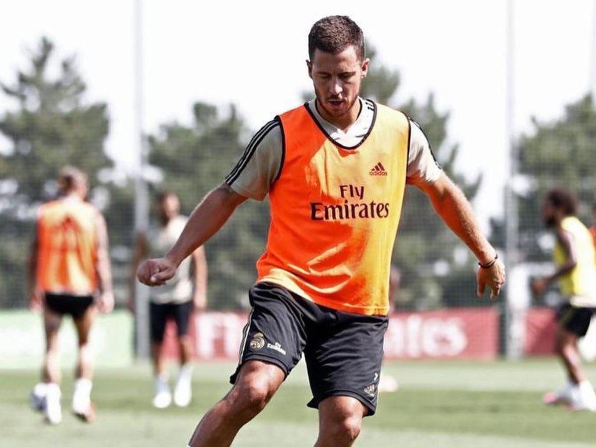 Skuad Real Madrid Sudah Berlatih Jelang Liga Champions (Instagram/hazardeden_10)