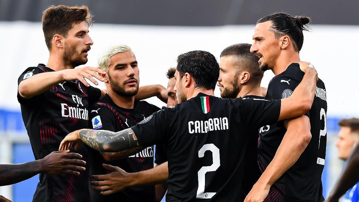 AC Milan menang 4-1 atas Sampdoria di pekan ke-37 Liga Italia. (Foto: Paolo Rattini/Getty Images)