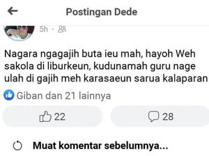 Ini Unggahan Guru Makan Gaji Buta yang Buat Pria di Garut Dipolisikan