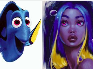 Cantik! Karakter Hewan Disney Berubah Wujud Jadi Wanita