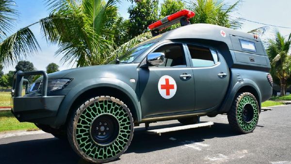 Canggihnya Teknologi Ban Tanpa Udara Buatan TNI AD