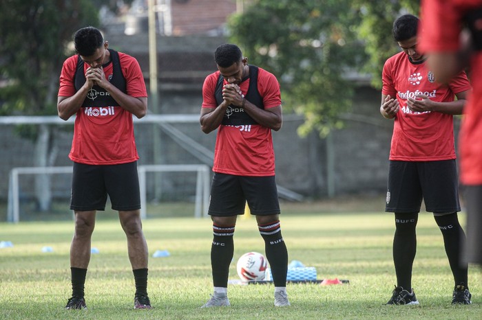 Bali United berlatih lagi di Legian, Senin (3/8/2020).