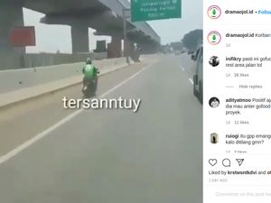 Waduh, Ojol Ini Antar Makanan Lewat Jalan Tol?