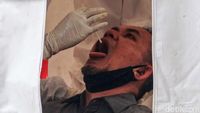 Suasana Tes Swab di KPU