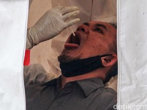 Suasana Tes Swab di KPU