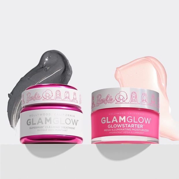 Packaging Glam Glow X Barbie/sumber: allure.com novasi tidak hanya dilakukan dari segi formula dan manfaatnya. Dua produk hasil kolaborasi Glam Glow dan Barbie ini juga dikemas lebih menarik.