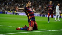 Luis Suarez di Barcelona musim 2015/2016 kembali meraih sepatu emas dengan 40 gol (Getty Images)