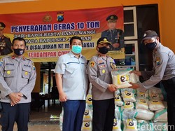 10 Ton Beras dan Masker Dibagikan ke Masyarakat Banyuwangi
