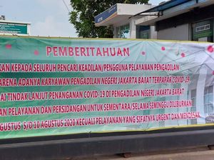 2 Pegawai Positif Corona, PN Jakbar Tutup Sementara