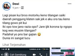 Ramai Mengulik Postingan Pandemi dan Habis Gajian, Tilang Tetap Jalan