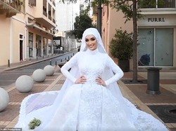 Detik-detik Momen Foto Pernikahan Berubah Jadi Bencana Saat Ledakan di Beirut