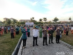 Semarak Gerakan Jatim Bermasker di Kota Kediri