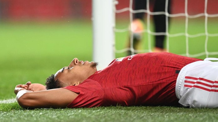 MANCHESTER, ENGLAND - AUGUST 05: Jesse Lingard of Manchester United reacts during the UEFA Europa League round of 16 second leg match between Manchester United and LASK at Old Trafford on August 05, 2020 in Manchester, England. (Photo by Michael Regan/Getty Images)