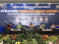 Polisi Diskusi Strategi Penanganan Corona dan Pemulihan Ekonomi di Tuban