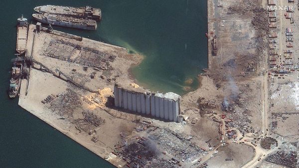 Potret Kawah Selebar 124 Meter Akibat Ledakan di Lebanon