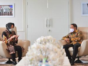 Sambangi Kemenpora, Risma Laporkan Persiapan Piala Dunia U-20