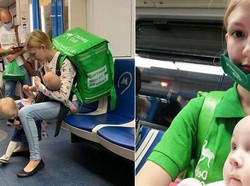 Kebenaran Kisah Ibu Muda yang Jadi Pengantar Makanan Sambil Asuh Anaknya