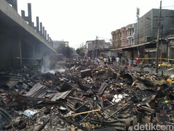 Pasar Timbul Tomang Luluh Lantak Usai Kebakaran, Ini Penampakannya