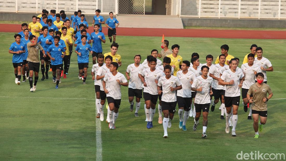 Timnas Indonesia akhirnya latihan juga. (Foto: detikcom/Rifkianto Nugroho)